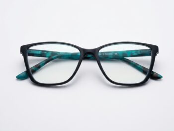 Teal Tortoise Plastic Glasses